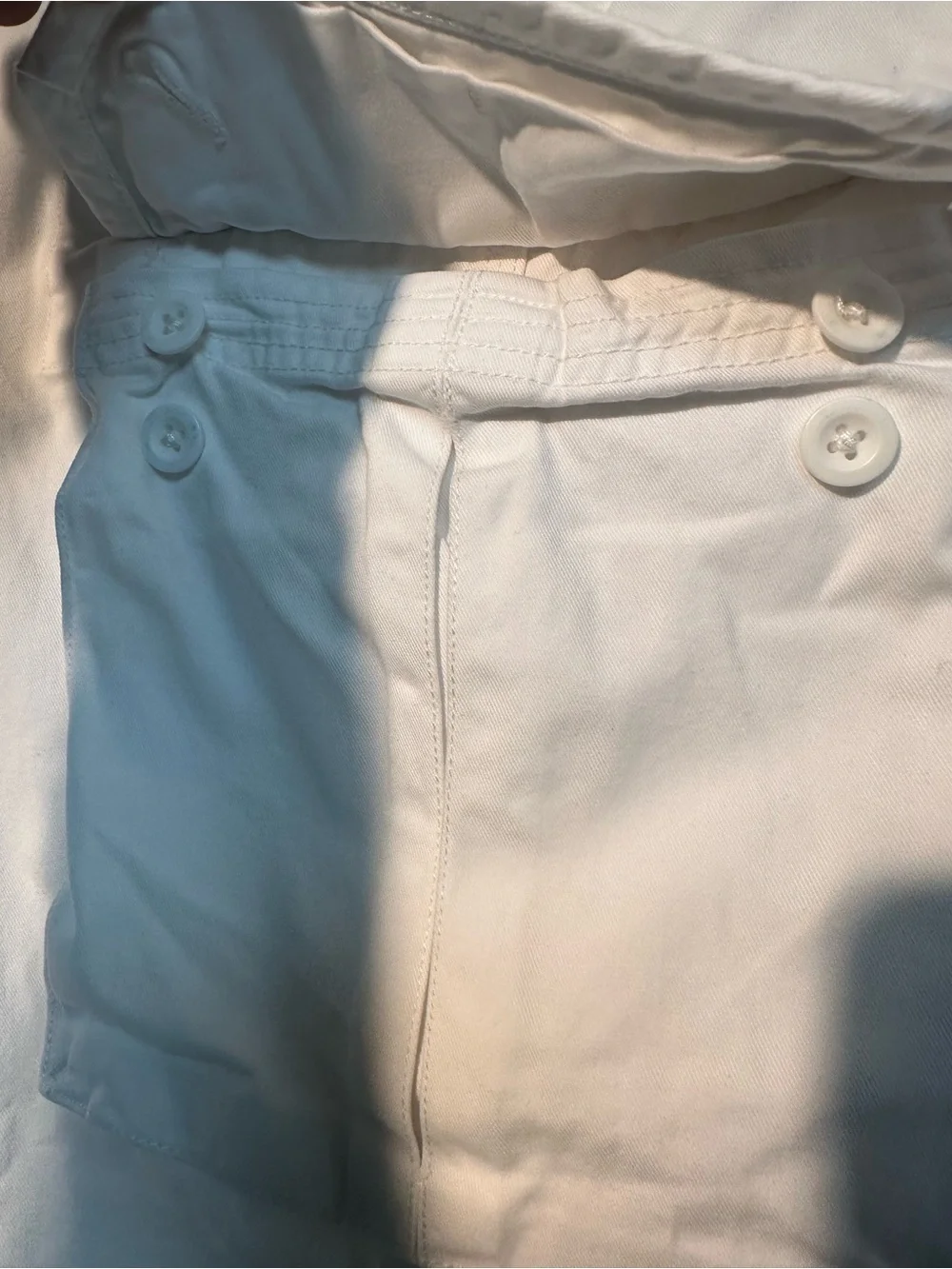Polo by Ralph Lauren White Cargo Shorts with Navy Label